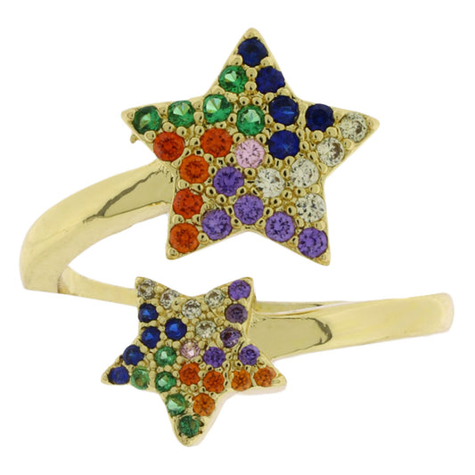 Anillo Estrella Colores, Chapa de Oro