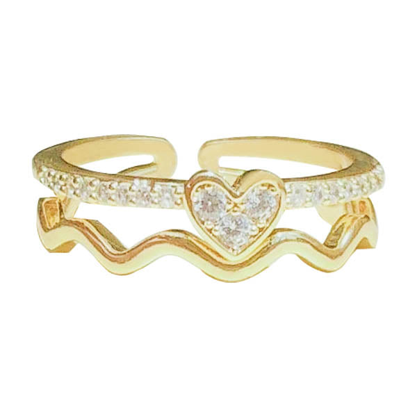 Anillo Ajustable Corazón, Chapa