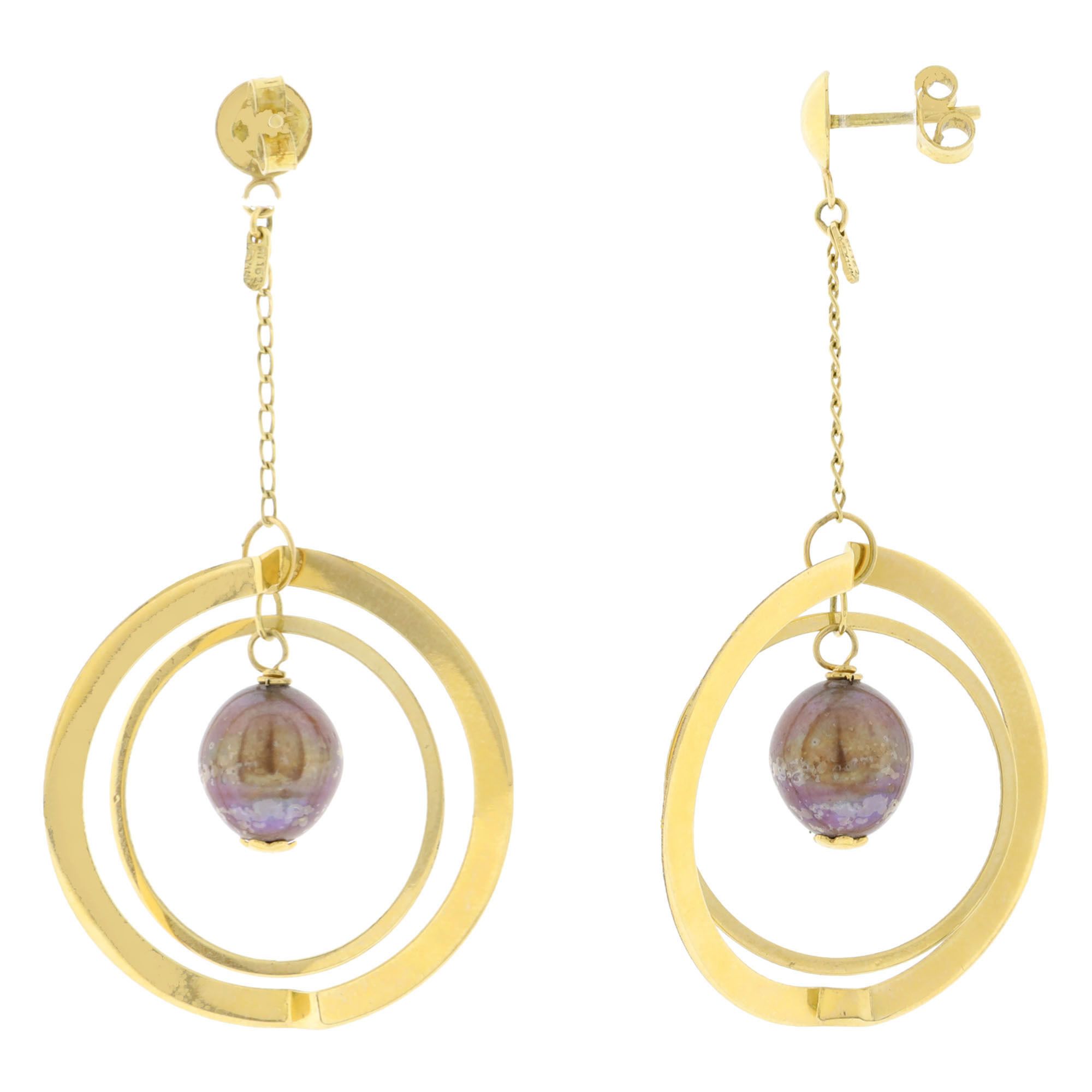 Aretes Eloise Aros Elípticos, Oro Amarillo 14K